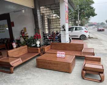 SOFA 2 VĂNG CHÂN XOẮN GỖ HƯƠNG ĐÁ _ HT210